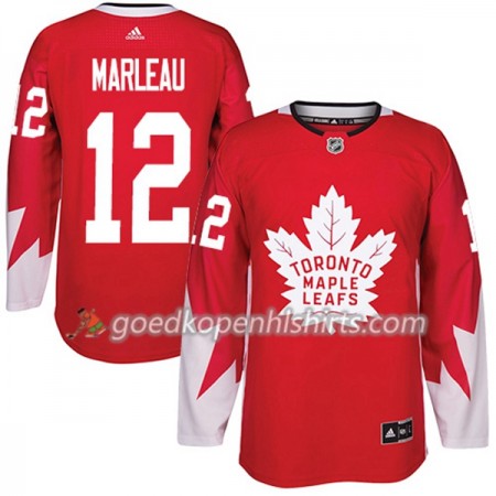 Toronto Maple Leafs Patrick Marleau 12 Adidas 2017-2018 Rood Alternate Authentic Shirt - Mannen